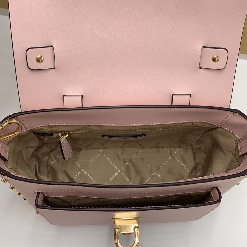 MICHAEL KORS MANHATTAN MEDIUM TOP HANDLE SATCHEL/SHOULDER/CROSSBODY POWDER BLUSH - Picture 12 of 16